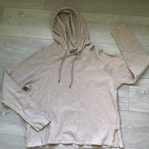 Aerie tan cotton long sleeve hoodie size M